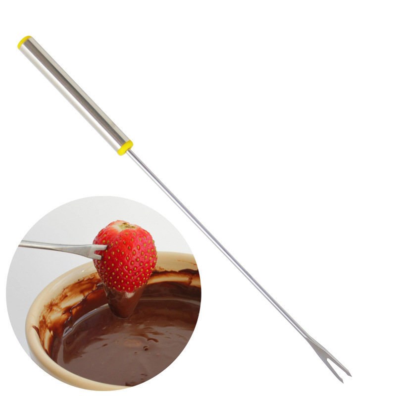 Kitchen Accessories 6pcs Barbecue Fork Tool BBQ Chocolate Cheese Stainless Steel Fondue Forks