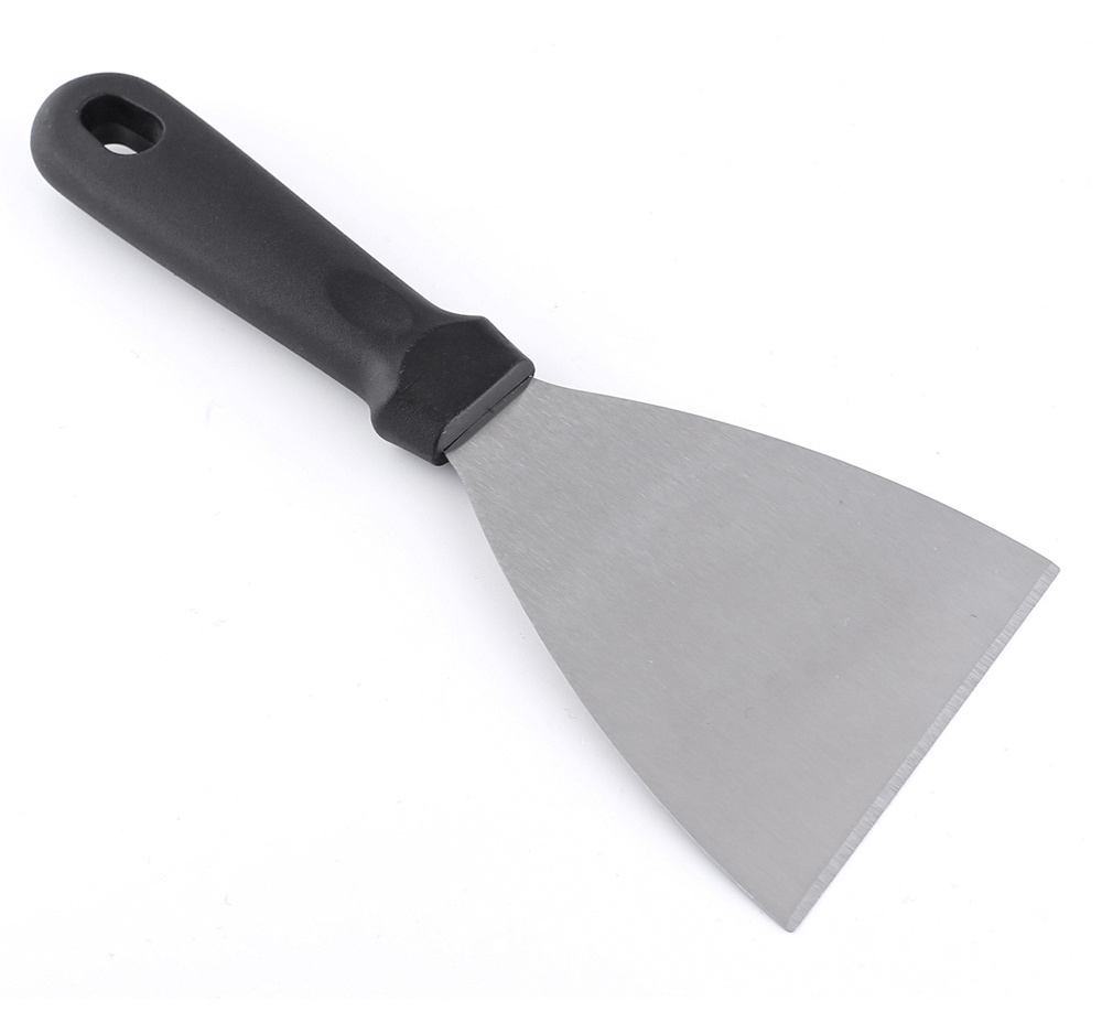 Spatula Hamburger Turner Scraper,  Stainless Steel Metal Spatula and Griddle Scraper Great for BBQ Grill