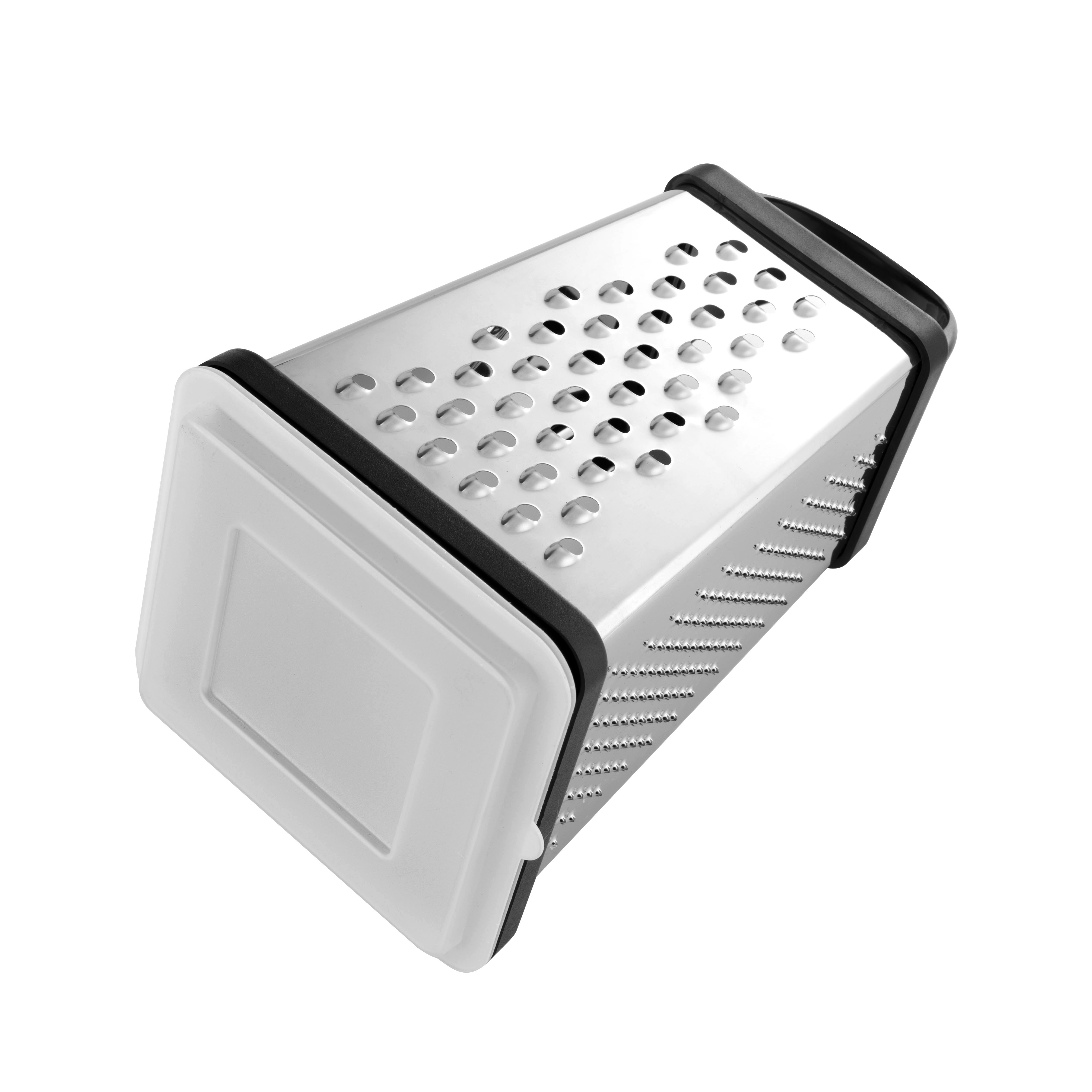 Stainless Steel 4 Sides Multi-purpose Vegetable Cheese Box Grater With Container