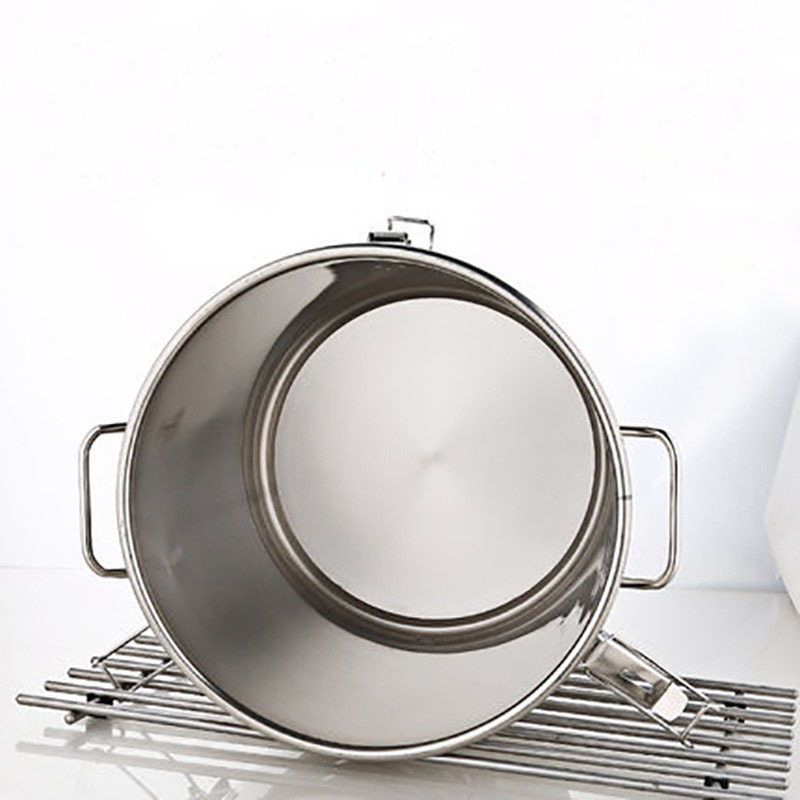 Hot sale large capacity stainless steel cookware Soup  barrel milk beer bucket with lock sealed lid