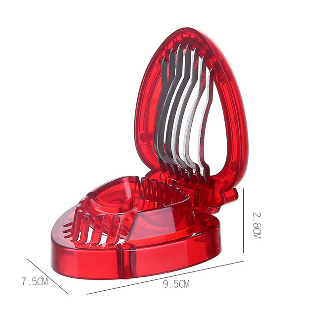 Wholesale Kitchen Gadgets Stainless Steel Fruit Heart Shaped Shell Slicer Shredder Strawberry Boiled Egg Cutter