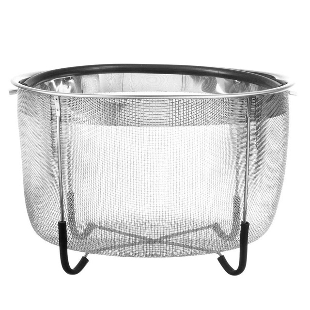 Stainless steel kitchen fruit compatible steamer basket accessories vegetable mesh strainer basket