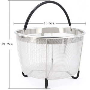 Stainless steel kitchen fruit compatible steamer basket accessories vegetable mesh strainer basket