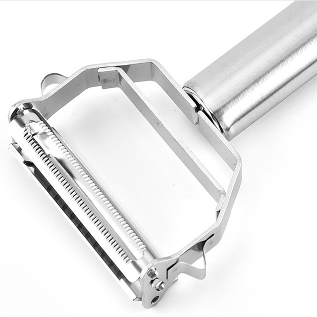 Hot Selling  Stainless Steel 2 Blades  Potato Peeler Kitchen Vegetable Cutter Slicer With Brush