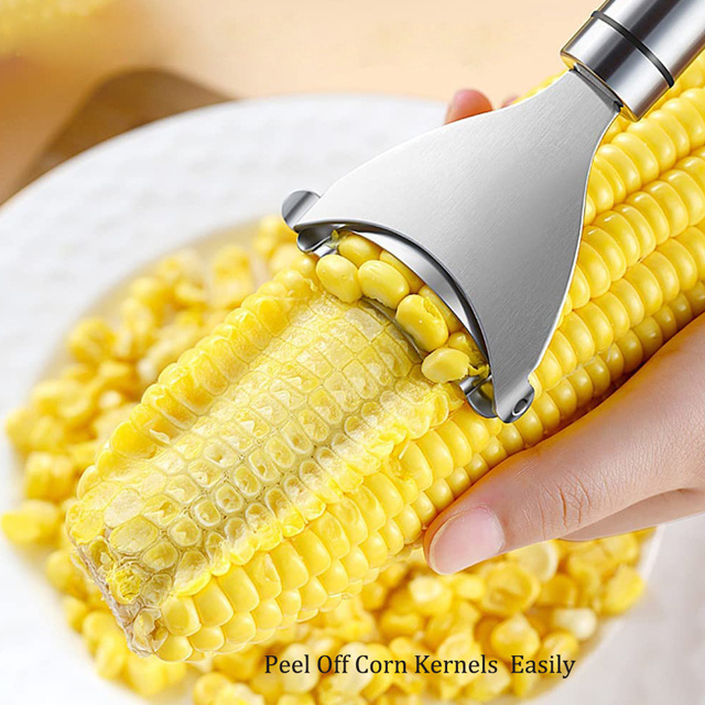 Stainless Steel Manual Vegetable Peel Sheller Kernel Stripper Machine Remover Cutter Corn Shaver Peeler For Kitchen