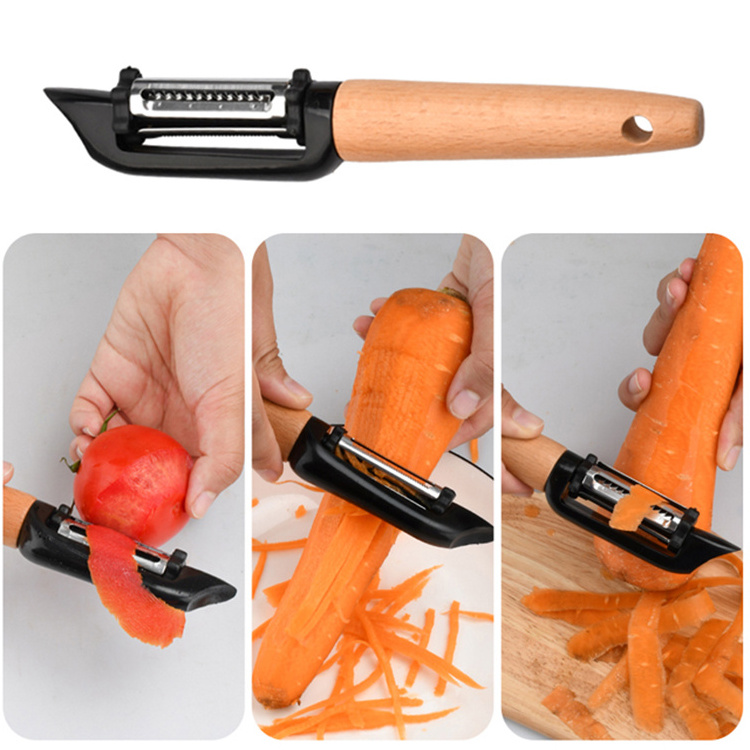 High Quality Stainless Steel Kitchen Accessories Tools Small Kitchen Gadgets With Wood Handle