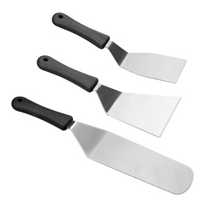 Multi-function Stainless steel spatula with Heat Resistant Pp Plastic Handle Steak Frying Spatula for Griddle