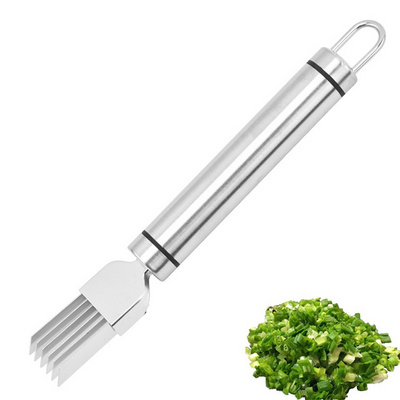 Europe Multifunction Kitchen Gadget Stainless Steel Potato Garlic Slicer Knife Vegetable Scallion Shredders Green Onion Cutter