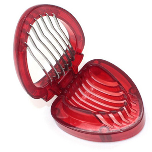 Wholesale Kitchen Gadgets Stainless Steel Fruit Heart Shaped Shell Slicer Shredder Strawberry Boiled Egg Cutter