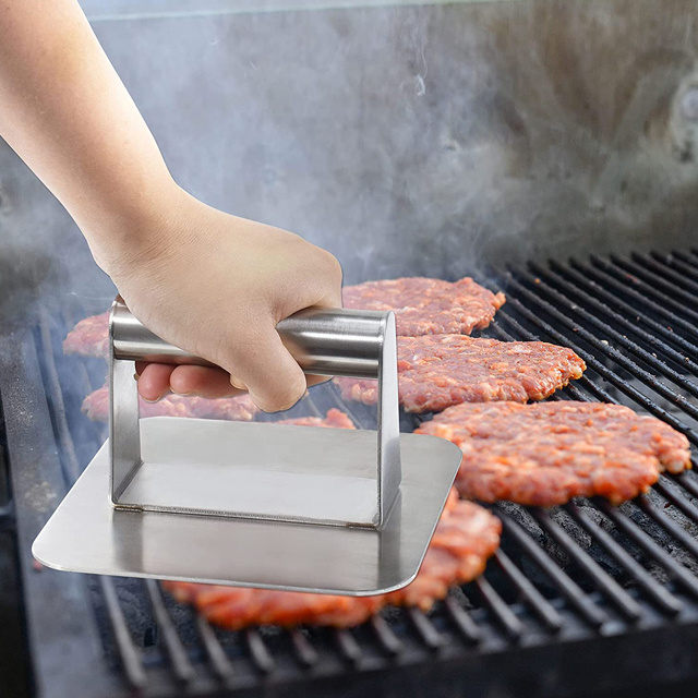 Manual Food Hamburger Machine Accessories Stainless Steel Non-Stick Maker BBQ Grill Burger Meat Pie Press For Steak