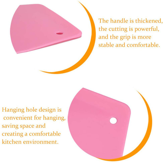 Good quality Pizza Dough Pastry Cutter plastic Baking tool cake Scraper