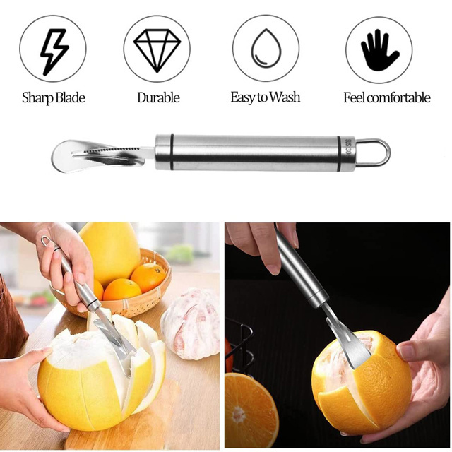 Kitchen Gadget Multi Grapefruit Remover Opener Cutter Coconut Knife Orange Citrus Peeler Lemon Grater Zester Slicer