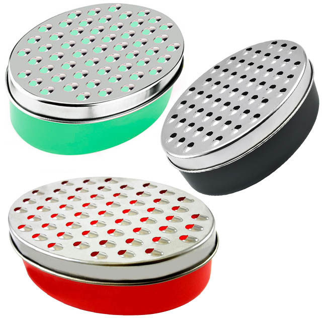 Wholesale Manual Vegetable Cutter Ginger Lemon Zester Chopper Cheese Box Oval Grater With Food Storage Container Lid