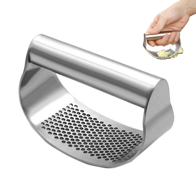 Kitchen Gadgets Chopper Stainless Steel Squeezer Slicer Mincer Roller Ginger Rocker Manual Garlic Crusher Masher Grinder Press