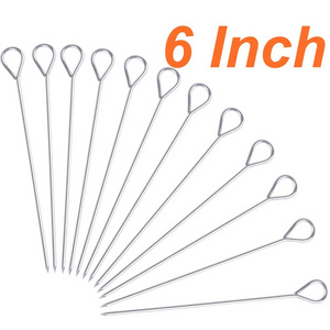 Stainless Steel Outdoor BBQ cooking meat Skewers Barbecue Fork