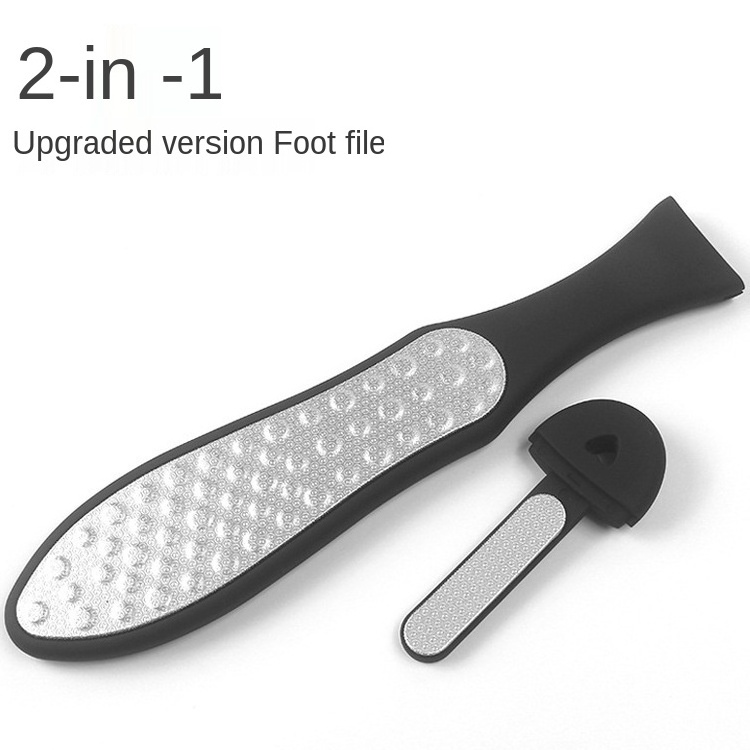 2 in 1 foot file stainless steel foot file Foot File Heel Grater For The Feet Pedicure Rasp Remover Scrub Manicure Nail Tools D