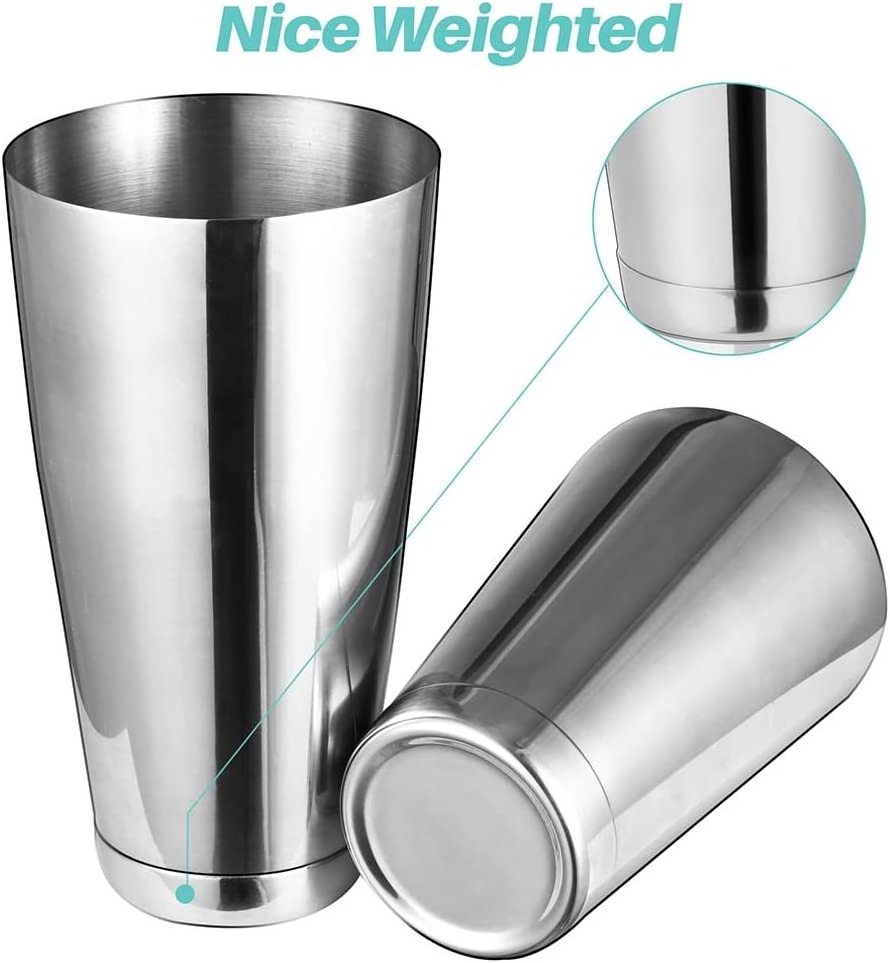 High Quality Margarita Shaker 530ml+830ml Stainless Steel Boston Cocktail Shaker Set