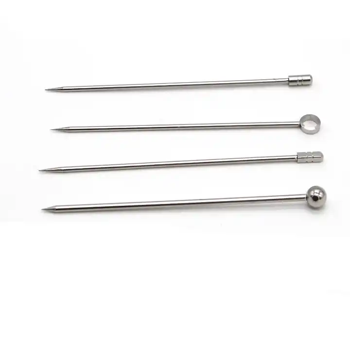 Stainless Steel Martini Cocktail Picks Reusable Olive Picks Garnish Skewer Fruit Toothpicks