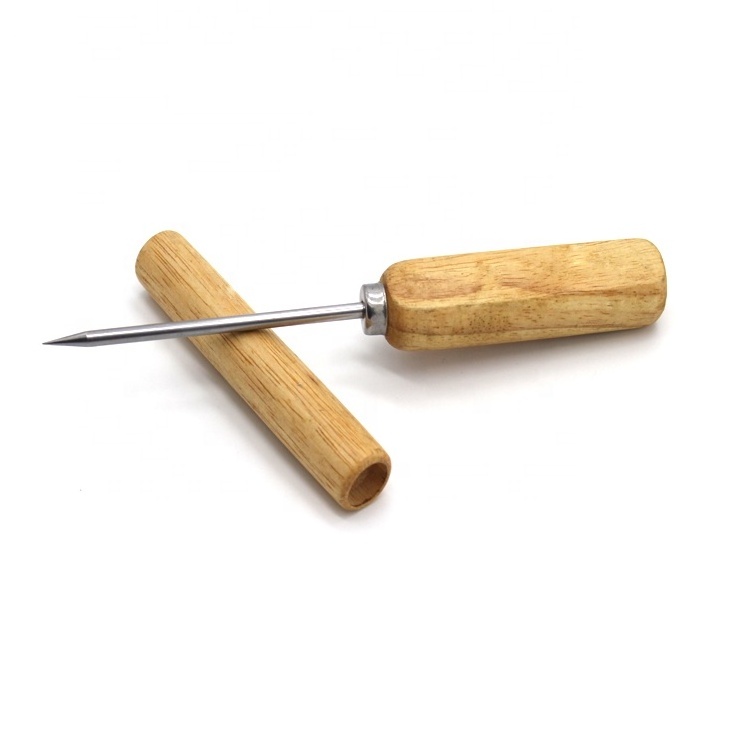 Hot Sale Wholesale Stainless Steel Wood Handle Ice Pick