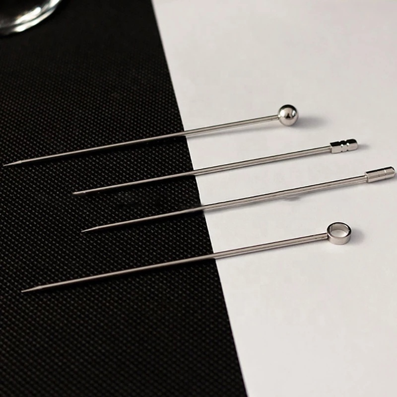 Cocktail Pick Stainless Steel Fruit Sticks Bar Tools Drink Stirring Sticks Martini Picks Party Wedding Accessory