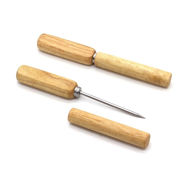 Hot Sale Wholesale Stainless Steel Wood Handle Ice Pick