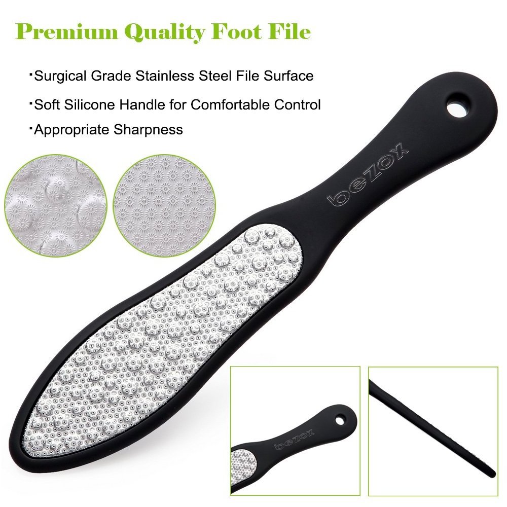 Foot Rasps Stainless Steel Double-sided Dead Skin Rasp Remover Foot File Heel Grater Pedicure Scrub Manicure Nail Tools