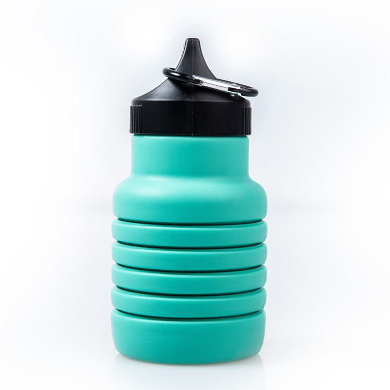 20oz Free Samples Eco-Friendly Bamboo Cute Fruit Hot Foldable Collapsible Silicone Water Sports Bottle From Factory For Hiking