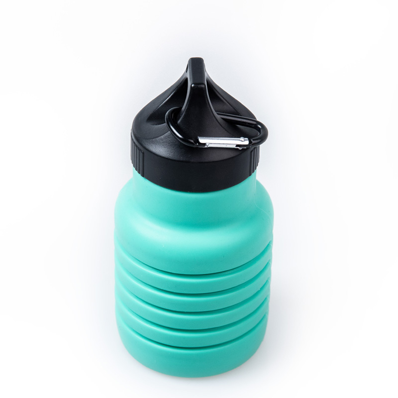 20oz Free Samples Eco-Friendly Bamboo Cute Fruit Hot Foldable Collapsible Silicone Water Sports Bottle From Factory For Hiking