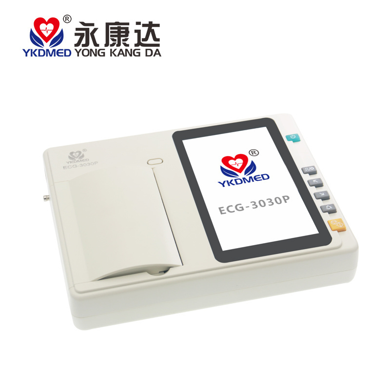 China Low Cost Portable Appareil 3 Channel Monitor Electrocardiografo Electrocardiogram EKG Recorder Ecg Machine With Analyzer