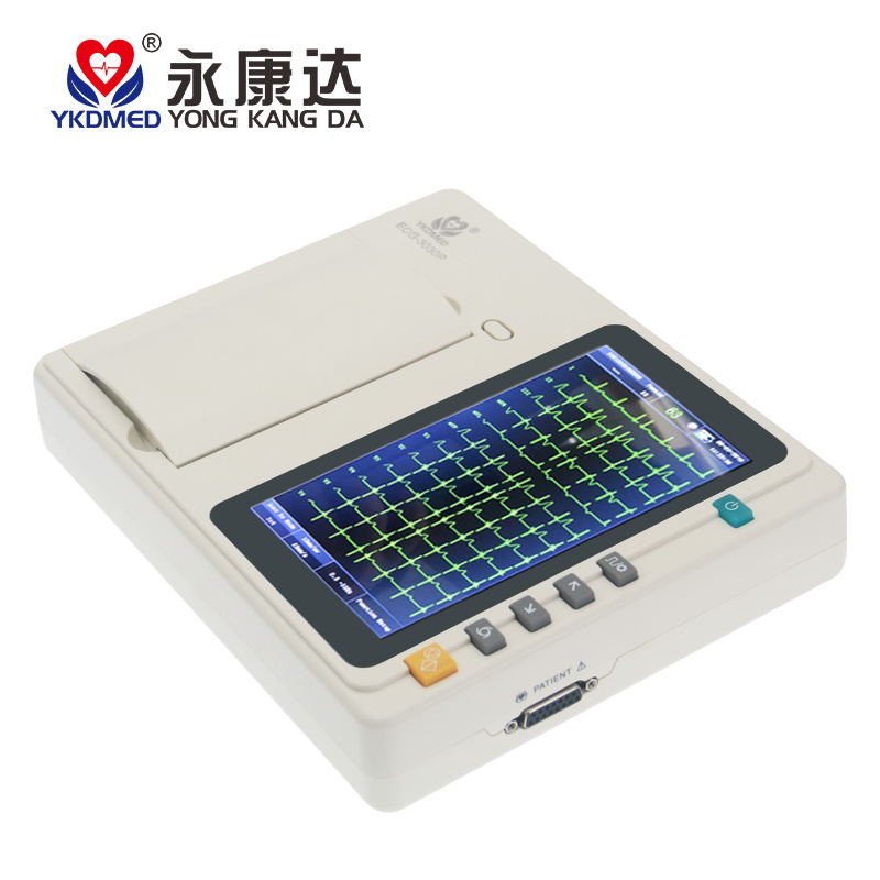 China Low Cost Portable Appareil 3 Channel Monitor Electrocardiografo Electrocardiogram EKG Recorder Ecg Machine With Analyzer