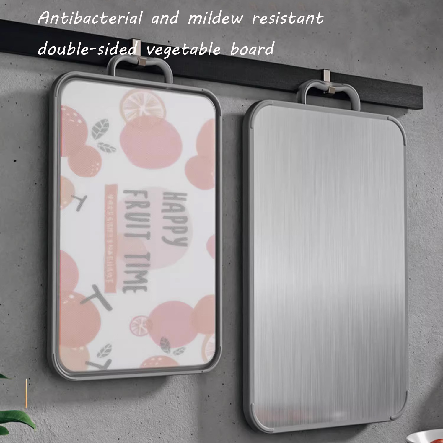 Household Double Sided Anti-bacterial Anti-mildew Stainless Steel Chopping Board