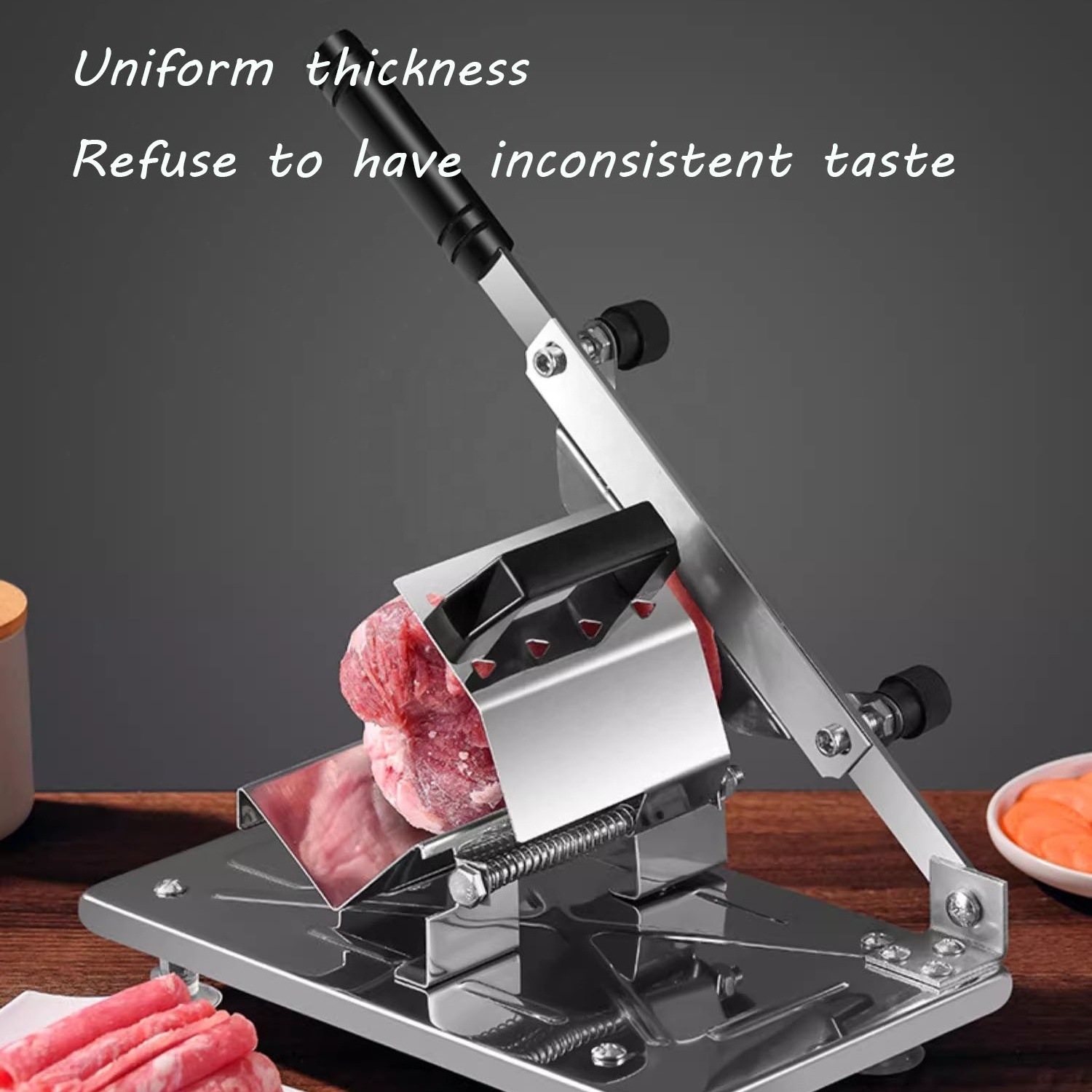 Stainless Steel Manual Meat Slicer Multifunctional Vegetables Fruit Slicer Kitchen Frozen Meat Slicer