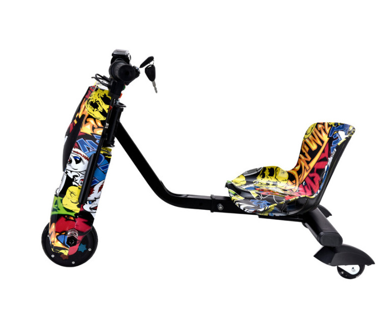 6.5 inch electric drift scooter 36v baby drifting scooter with led lights kids 3 wheel electric scooter for sale