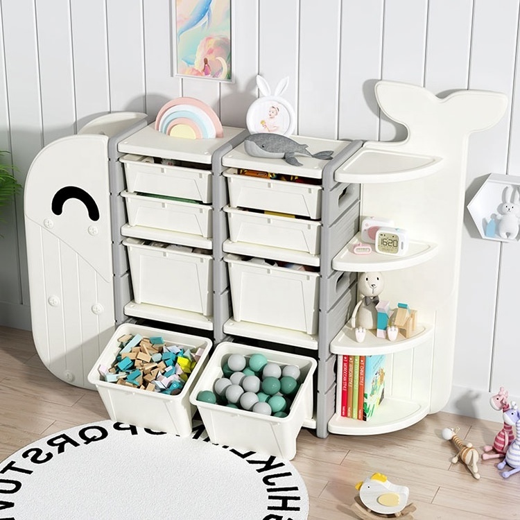 Plastic Kids Bedroom Furniture Children Toys Storage Cabinet Book Shelf