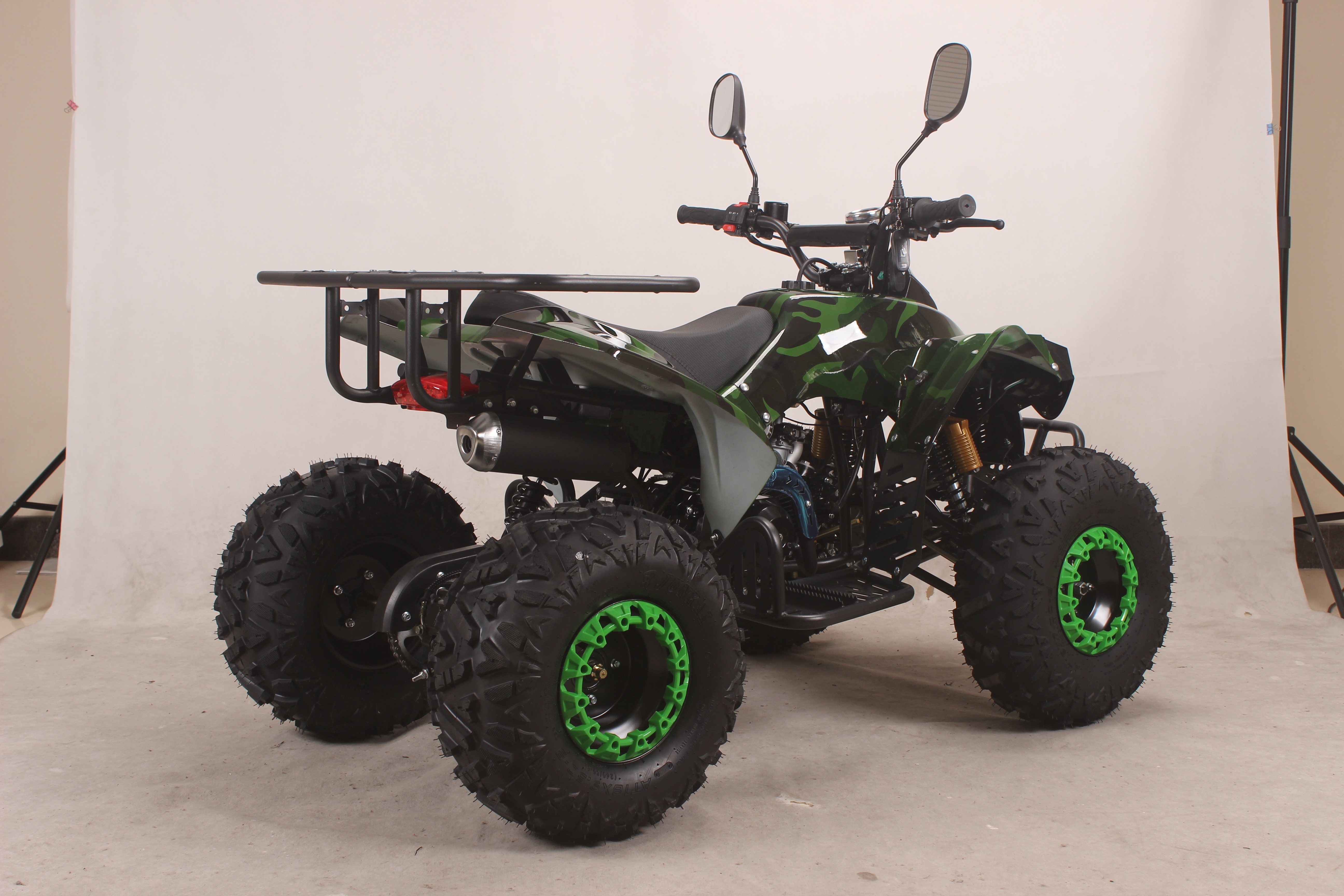 New development electric start 125cc 4x4 mountain quad petrol adult atv bike for all-terrain