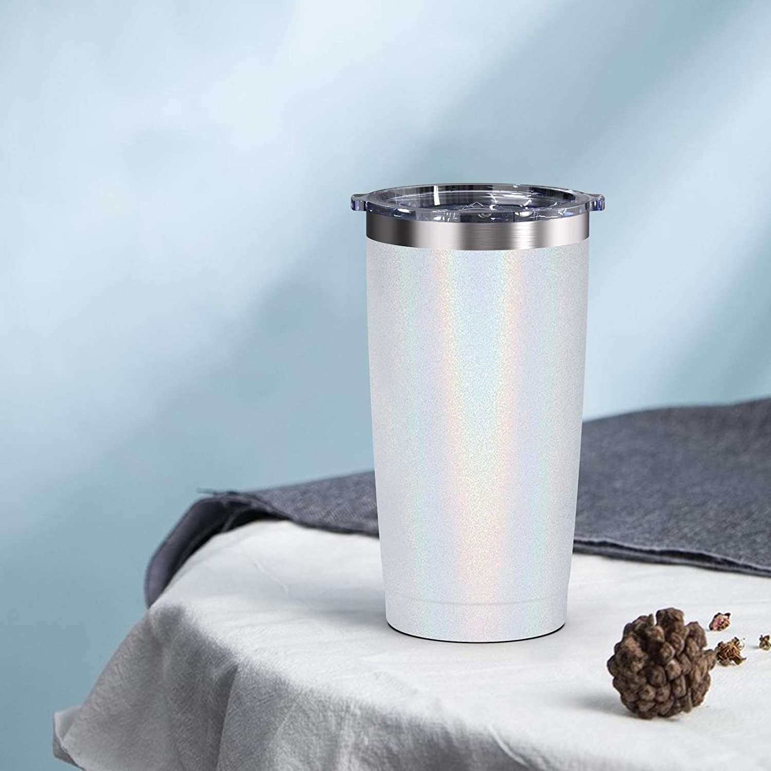 Insulated Travel Tumblers 20 Oz Stainless Steel Tumbler Cup with Lid and Straw Powder Coated Coffee Mug for Cold and Hot Drinks