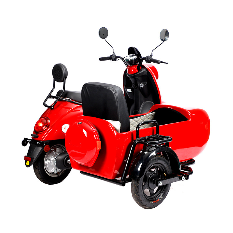 Electrical Motorcycle Motorbike Side Car Three Wheel Electric Tricycle For Handicapped