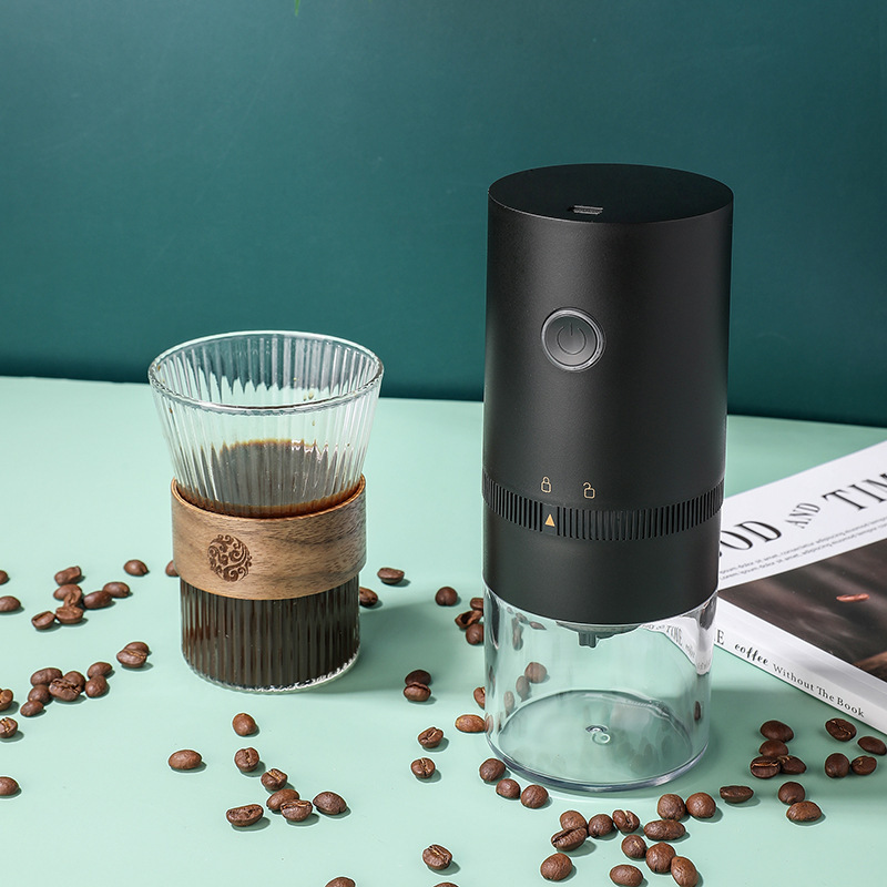 Mini Small Cordless Ceramic Coffee Bean Grinder Mill Electric Burr,Usb Portable Rechargeable Automatic Coffee Grinder with Brush