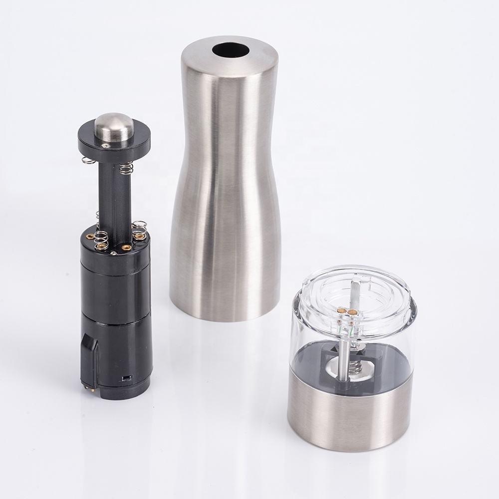 One Hand Portable Press Stainless Steel Spice Mill Automatic Electric Spice Powder Grinder