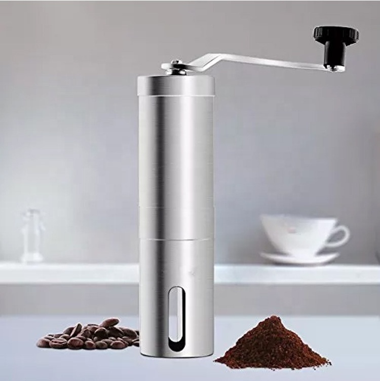 Spice Ceramic Grinders Mill Handheld Coffee Grinder Stainless Steel Manual Coffee Bean Grinder with Adjustable Settings