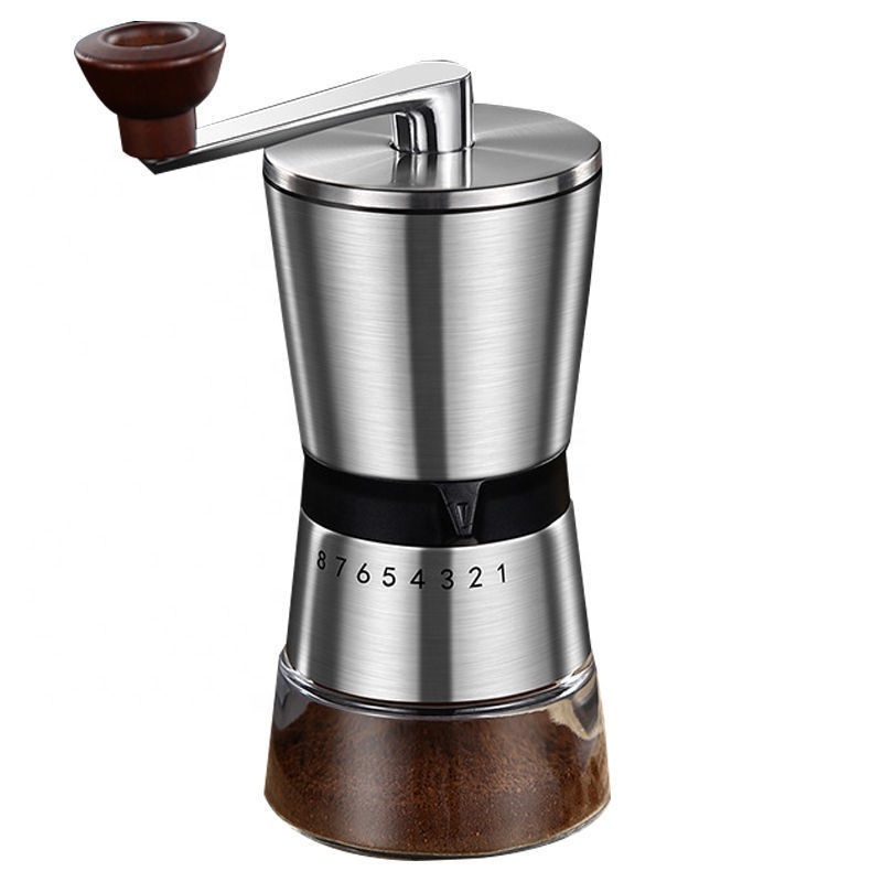 New 6 Grades Adjustable Setting Portable Mini Espresso Manual Coffee Bean Grinder with Ceramic Burrs