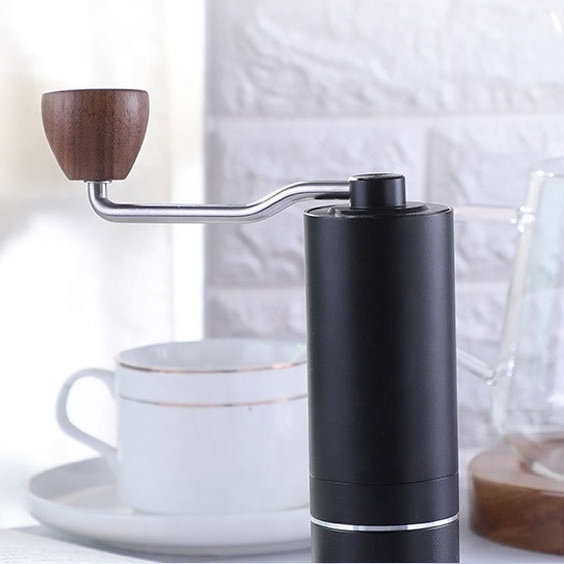 Professional stainless steel Handle Black Mill Manual Aluminum Coffee Bean Grinder With Ceramic Burr