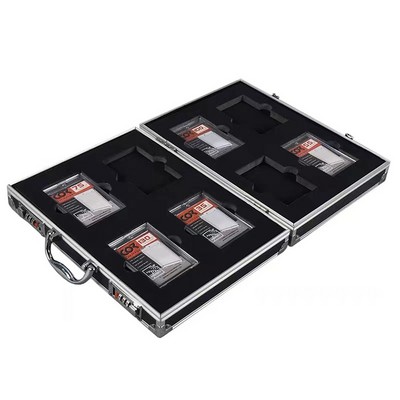 Aluminum Graded Sports Card Storage Box Trading Card Slabs Organizer Case Baseball Cards Aluminum Case Black