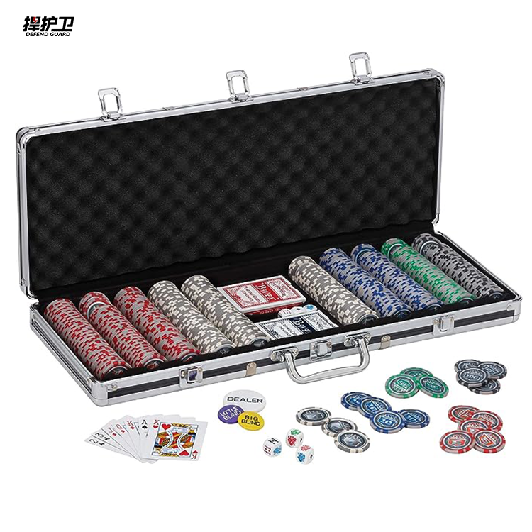 Factory Black Custom Chips Case  Poker - 300 chips - Aluminum Case - Poker