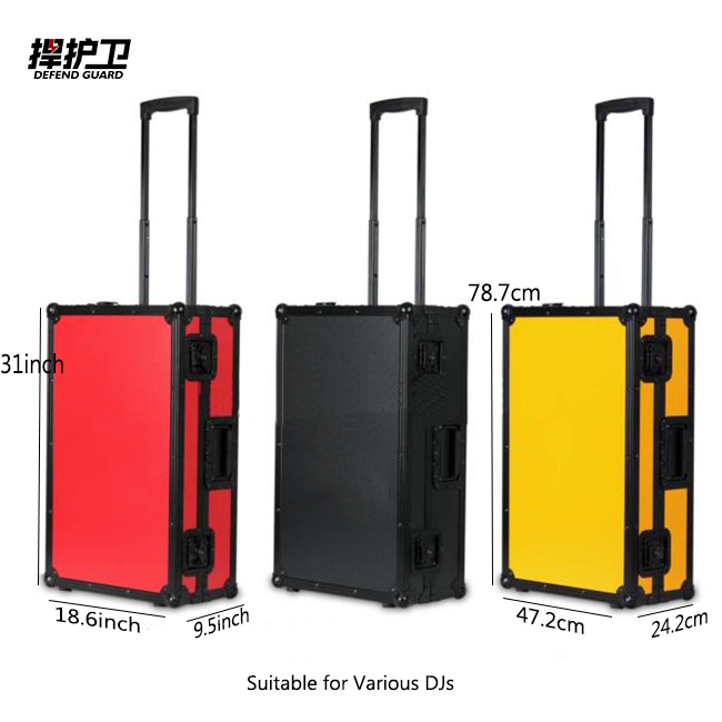 Aluminum Alloy DJ Equipment Case Flight Storage Case with Foam Metal OEM Supported for DJs