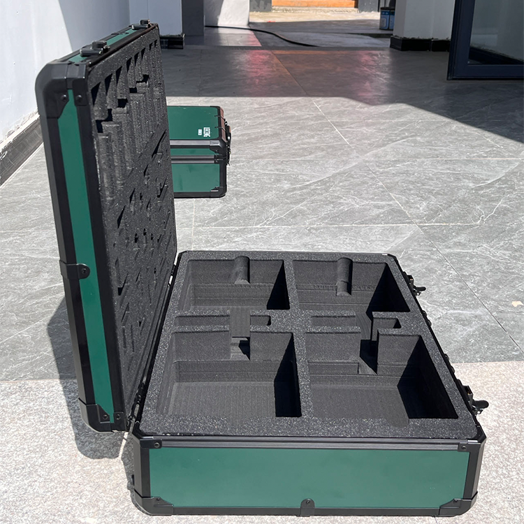 OEM High Quality Lock Small Box Gun Case Custom Printed Factory Green Portable Aluminum Tool Storage carrying Case