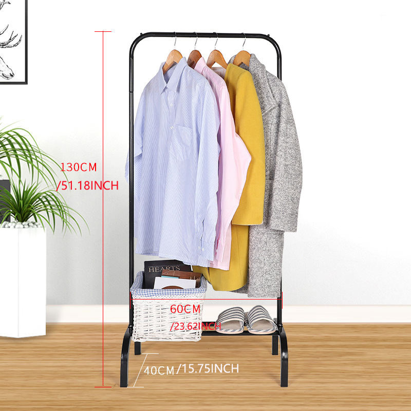 New Updated Coat Rack Shoes Corner Living Room Furniture Iron Tube Storage Coat Hanger Rack