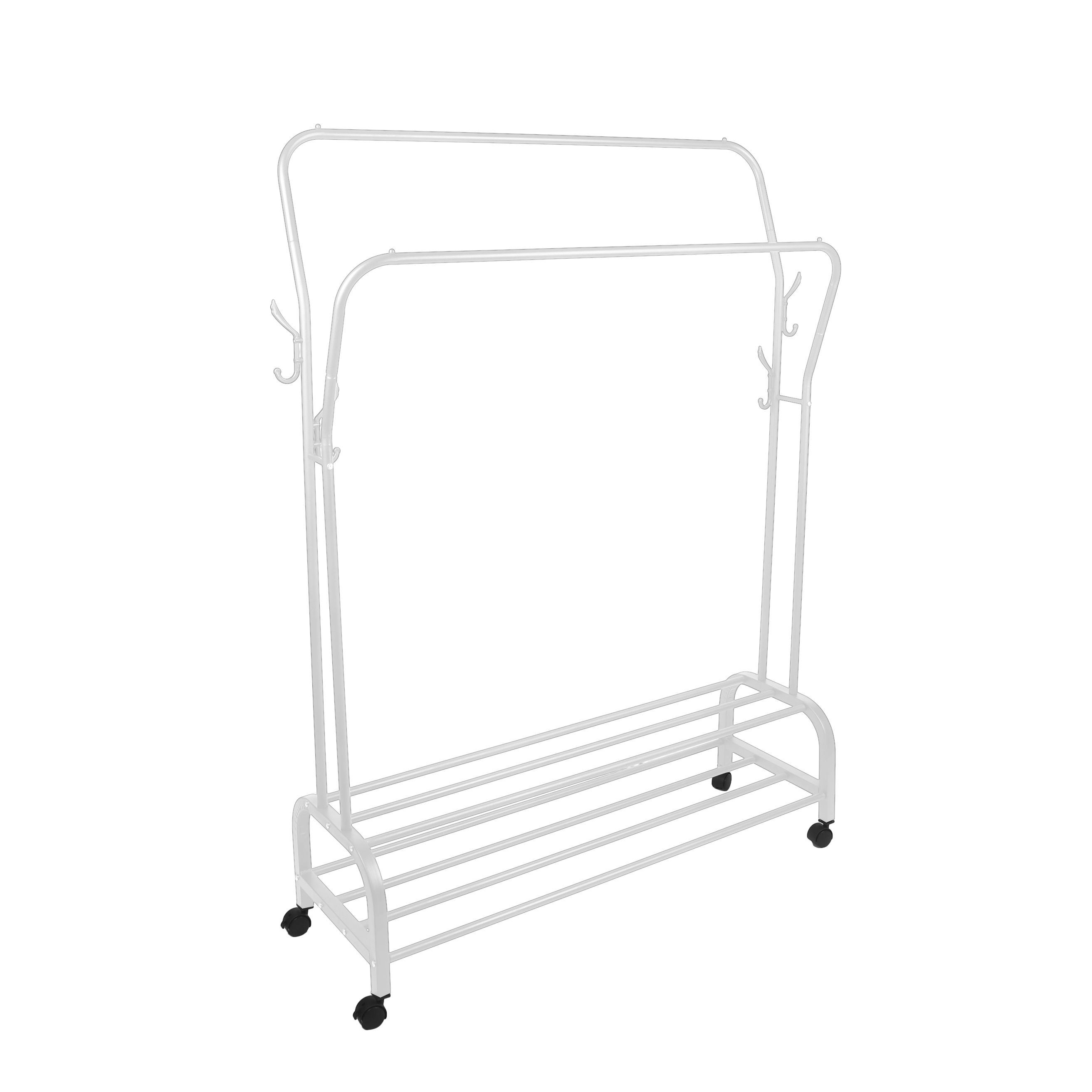 Drying Rack Clothes Kids Clothes 4 Wheels Mobile Shoes Organizer Hanger Rack Stand