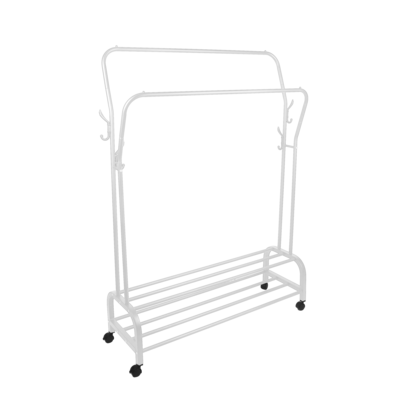 Drying Rack Clothes Kids Clothes 4 Wheels Mobile Shoes Organizer Hanger Rack Stand