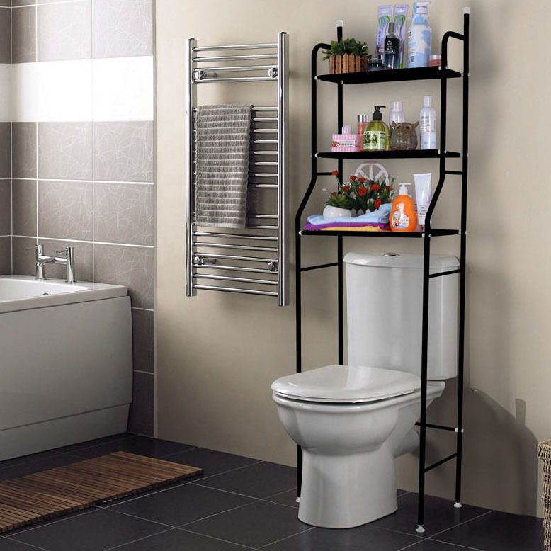 Rack Iron Toilet Tissue Paper Roll Storage Holder Metal Laundry Drying Shelf Storage Rack